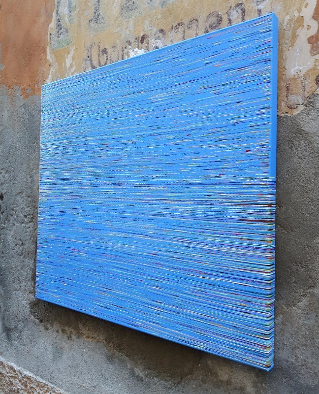 coloured lines 16 2016 90x100 Acryl-Lack auf LW